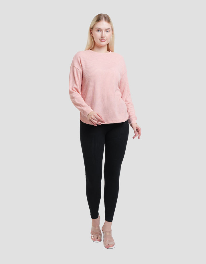 Connexion Waffle Kaos Lengan Panjang Wanita