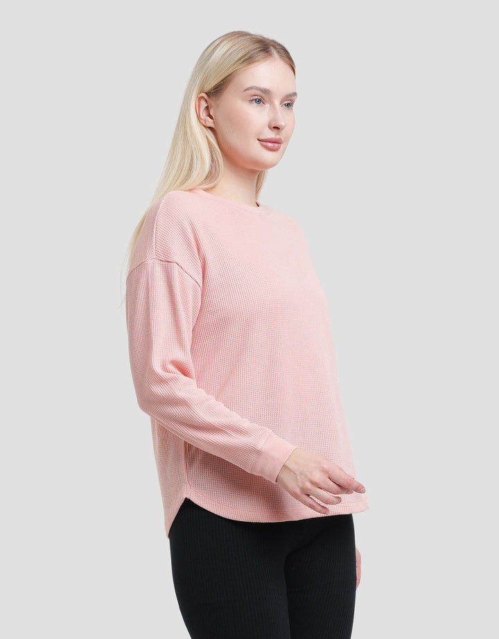 Connexion Waffle Kaos Lengan Panjang Wanita