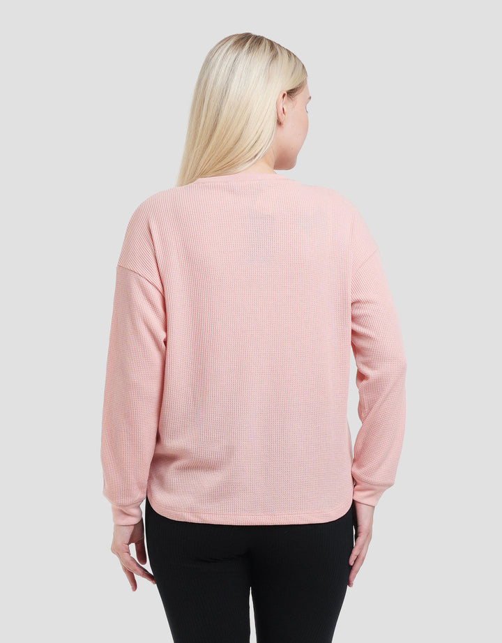 Connexion Waffle Kaos Lengan Panjang Wanita