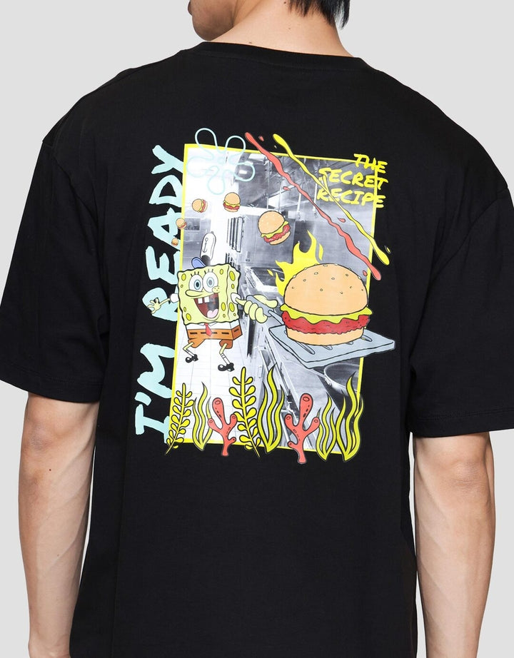 Aos Nickelodeon Theme Tbnd Spongebob Burger Kaos Pria