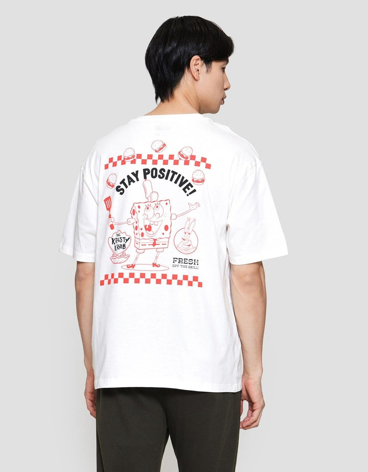 Aos Nickelodeon Theme Tbnd Spongebob Stay Posiitive Kaos Pria