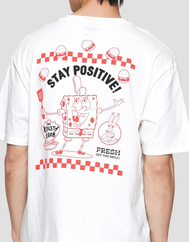 Aos Nickelodeon Theme Tbnd Spongebob Stay Posiitive Kaos Pria