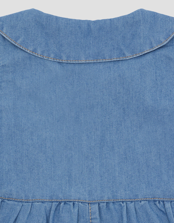 Little M Romper Sleeveless Dress Denim Bayi