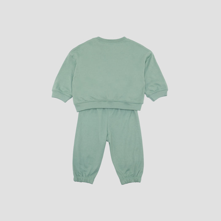 Little M Double Knit With Embro Pakaian Set Bayi