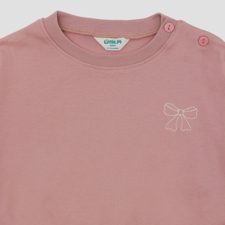 Little M Double Knit With Embro Pakaian Setelan Bayi