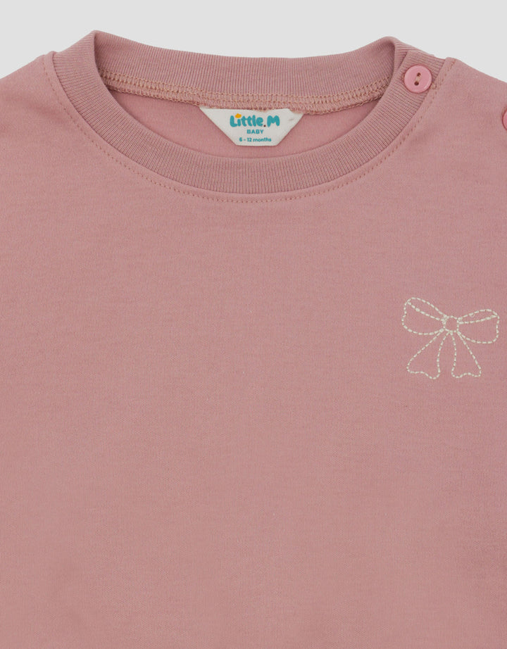 Little M Double Knit With Embro Pakaian Setelan Bayi