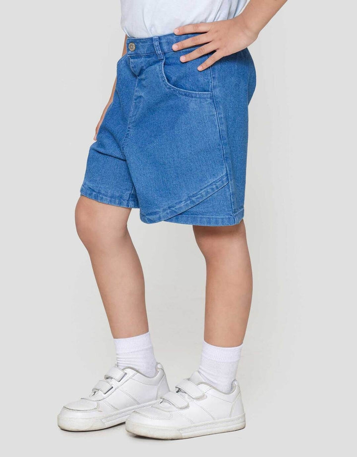 Little M Kantong Samping Celana Denim Anak Perempuan
