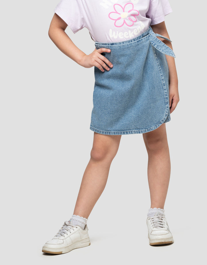 Little M Pita Simpul Depan Celana Rok Anak Perempuan