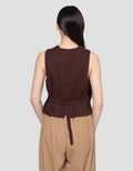 Nevada Linen Vest Wanita