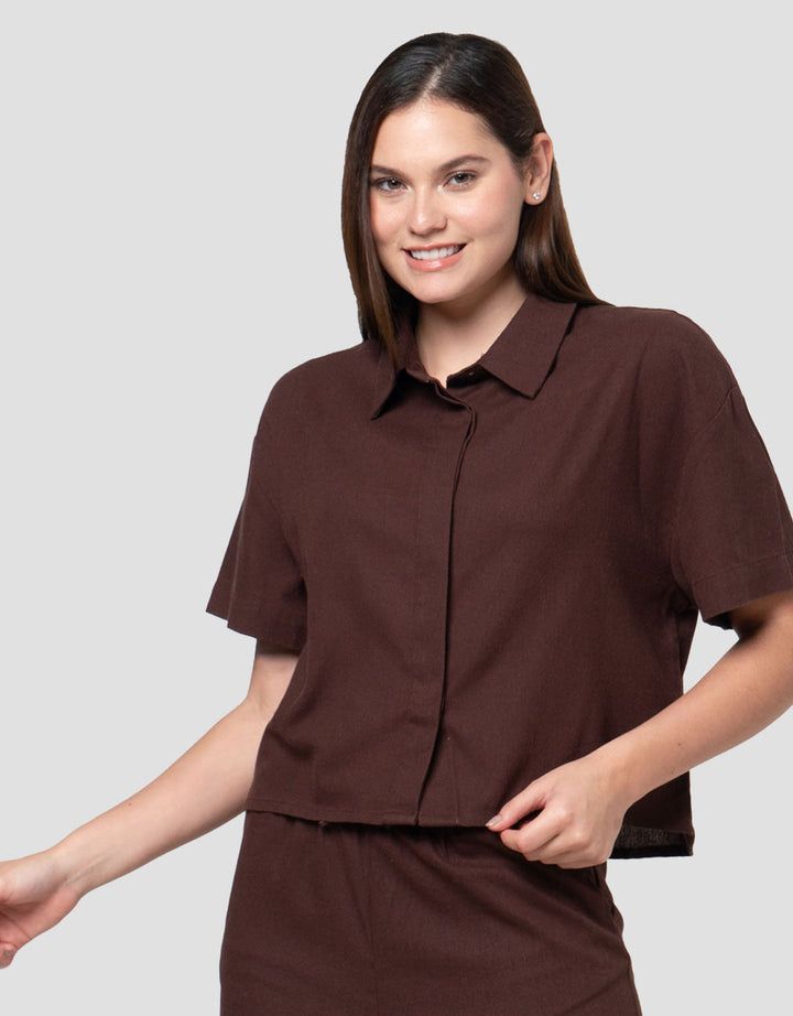 Nevada Rayon Linen Kemeja Wanita