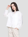 St. Yves Soft Cotton Buttoned Down Blouse Oversize Wanita