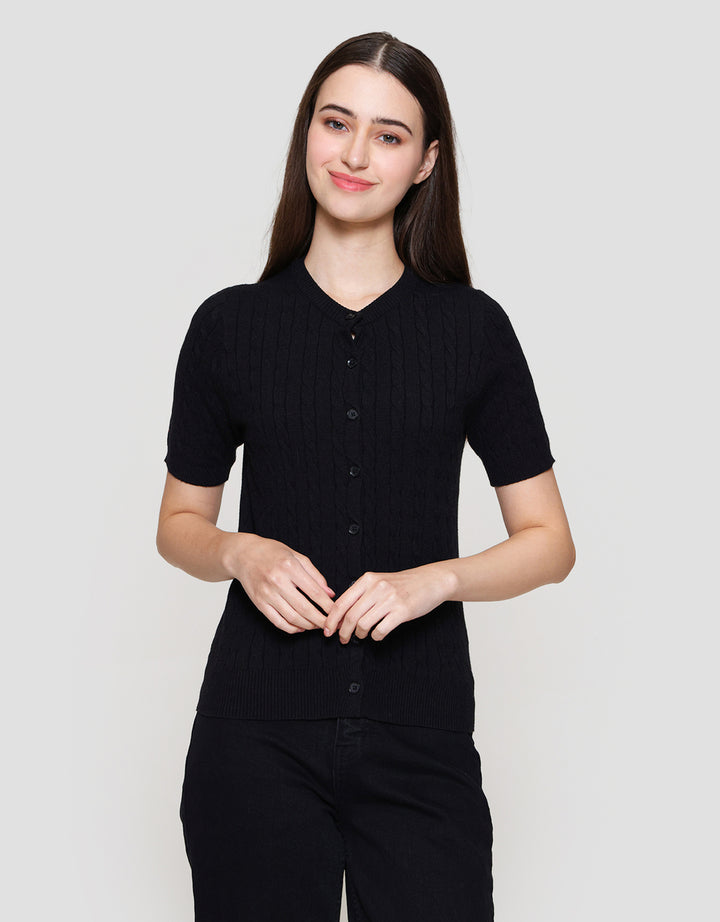 St. Yves Soft Touch Cable Knitted Blouse Wanita