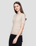 St. Yves Soft Touch Cable Knitted Blouse Wanita