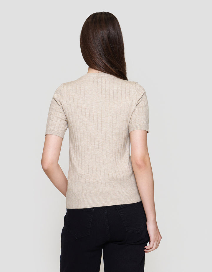 St. Yves Soft Touch Cable Knitted Blouse Wanita