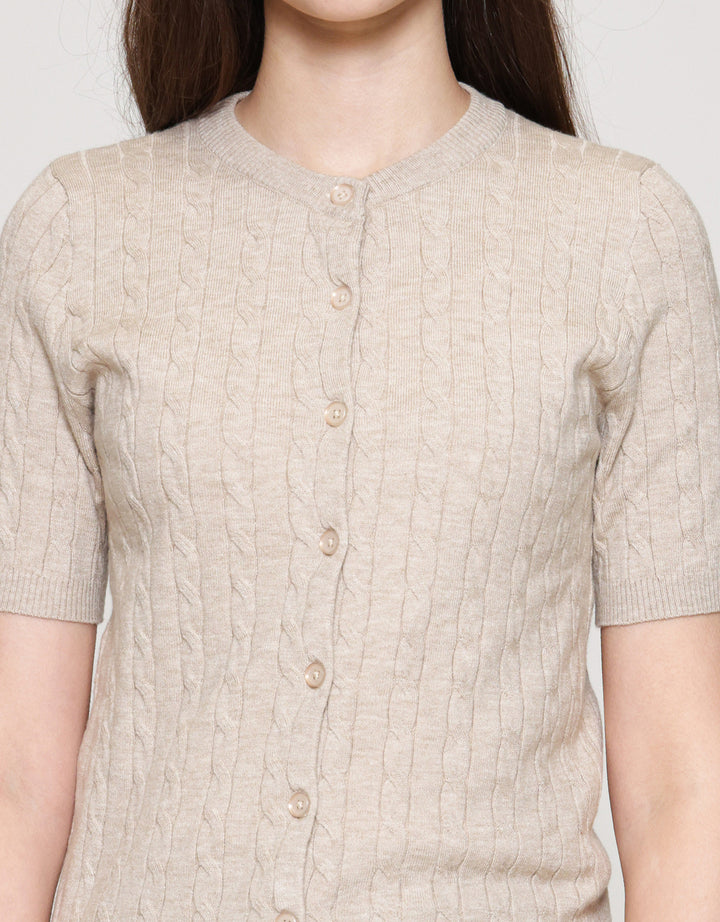 St. Yves Soft Touch Cable Knitted Blouse Wanita