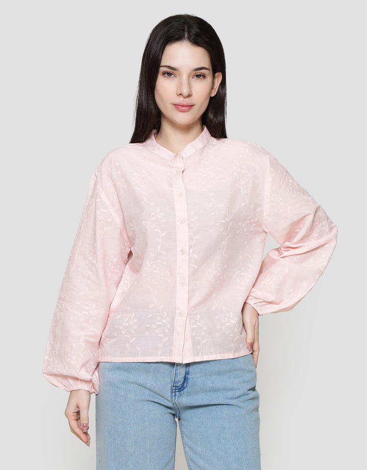 St. Yves Relax Broderie Boxy Top Kaos Wanita
