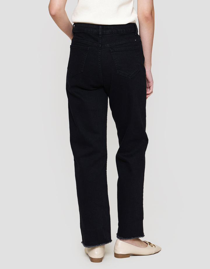 St. Yves Untrimmed Solid Celana Denim Wanita