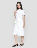 St. Yves Eyelet With Contrast Hemming Maxi Dress Wanita