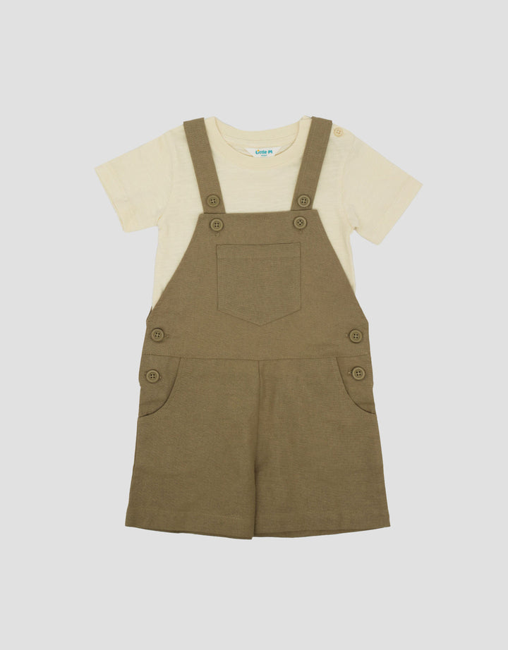 Little M Rami Polos With Slub Jumpusit Overall Bayi