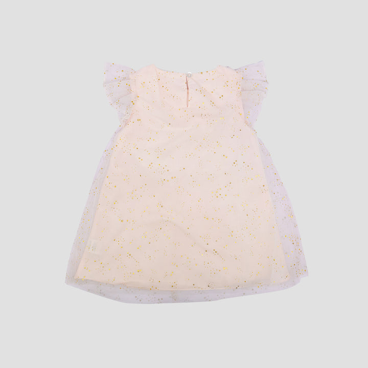 Little M Party Woven With Tile Gold Bunga Midi Dress Bayi