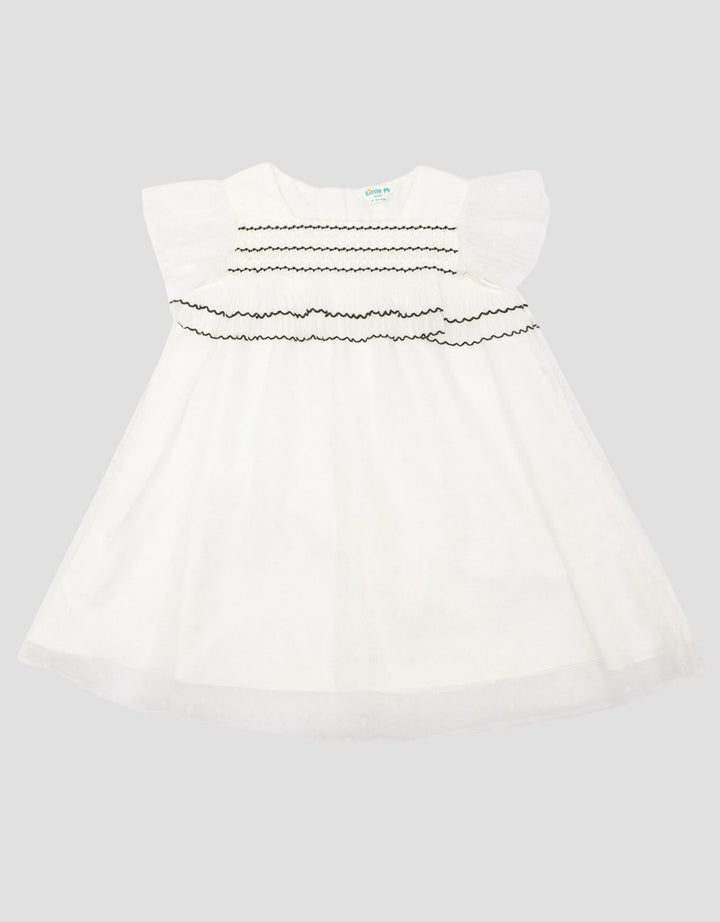 Little M Woven With Tile Polkadot Midi Dress Bayi