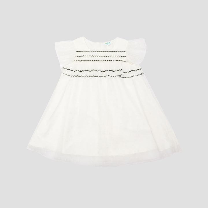 Little M Woven With Tile Polkadot Midi Dress Bayi