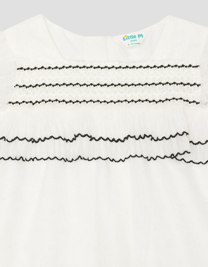 Little M Woven With Tile Polkadot Midi Dress Bayi