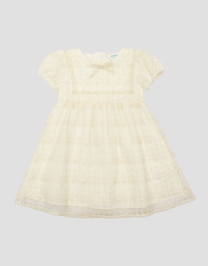 Little M Woven With Tile Lace Bunga Midi Dress Bayi