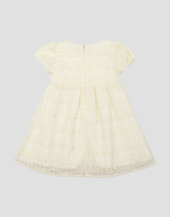Little M Woven With Tile Lace Bunga Midi Dress Bayi