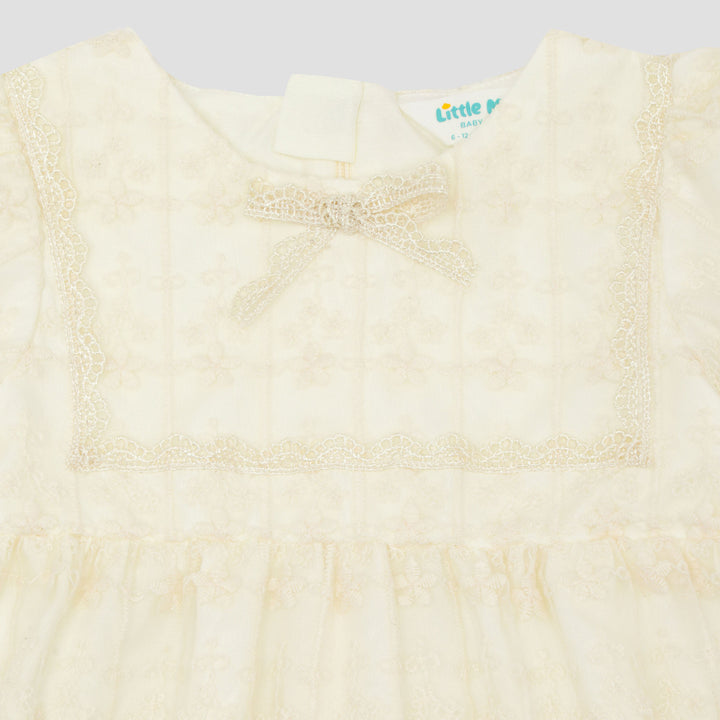 Little M Woven With Tile Lace Bunga Midi Dress Bayi