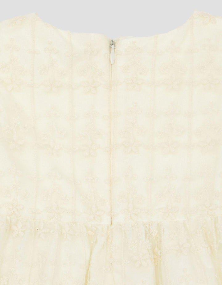 Little M Woven With Tile Lace Bunga Midi Dress Bayi