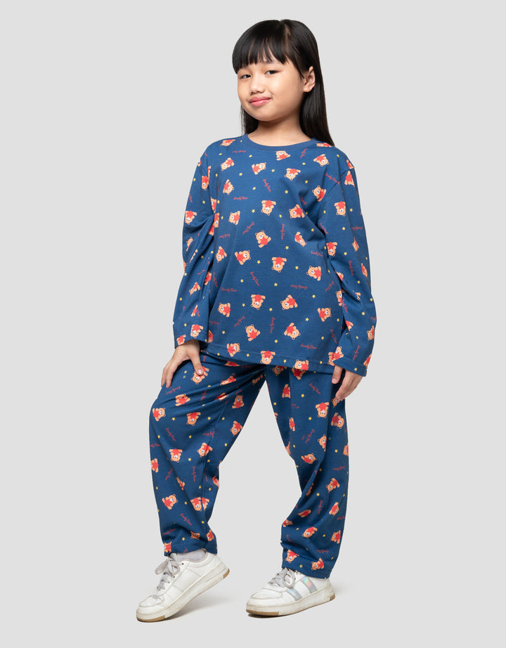 Little M Fullprint Bear Piyama Anak Perempuan