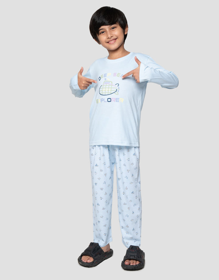 Little M Deep Sea Exploret Piyama Setelan Anak Laki-laki