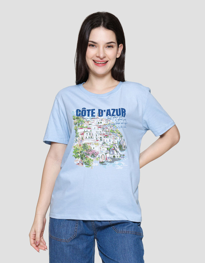 Nevada Reg Cvc Santorini Greece Kaos Wanita