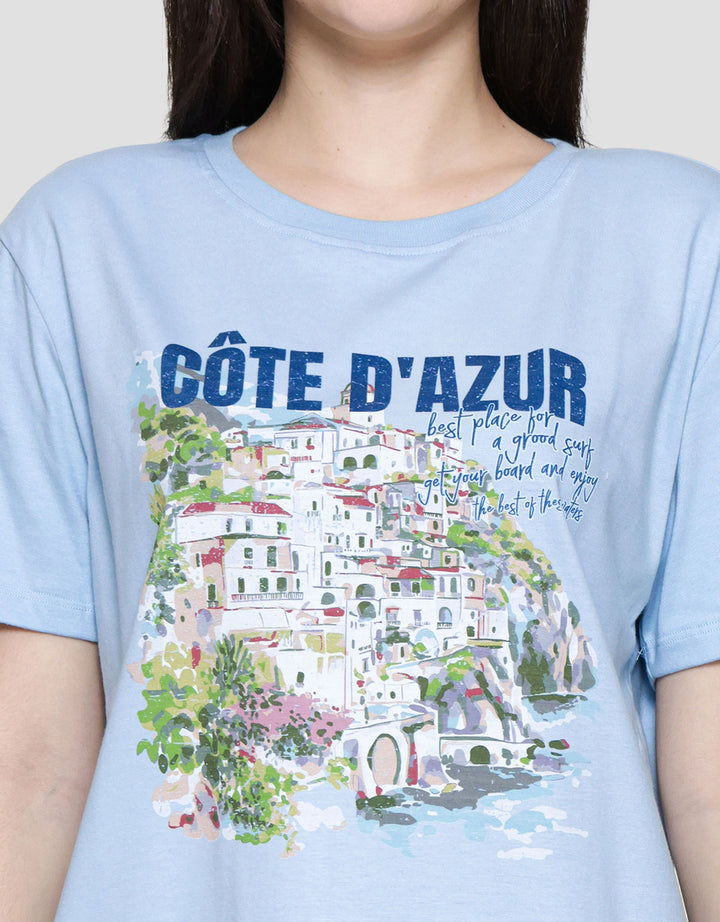 Nevada Reg Cvc Santorini Greece Kaos Wanita