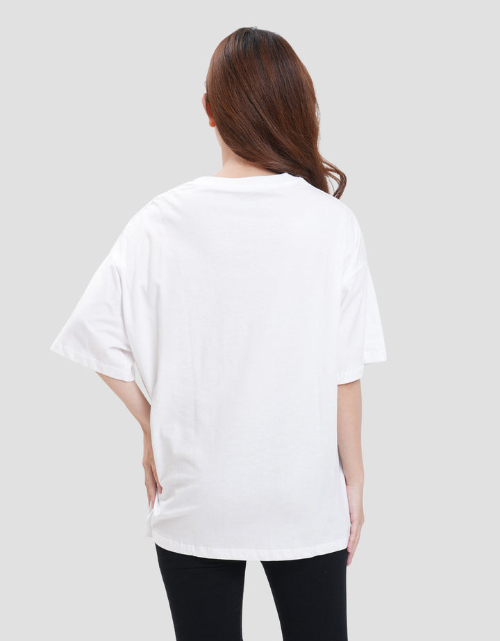 Nevada Solid Comb Bear Just Enjoy Kaos Oversize Wanita