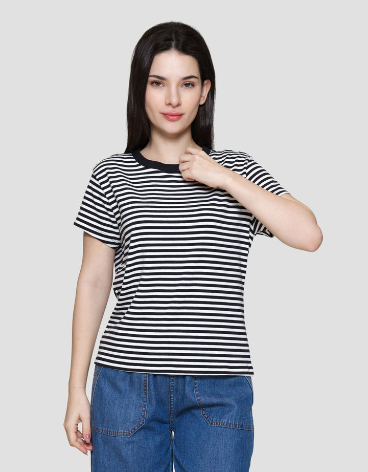 Nevada Reguler Stripe Kaos Wanita