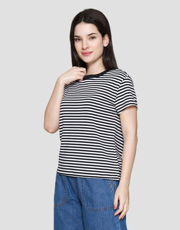 Nevada Reguler Stripe Kaos Wanita