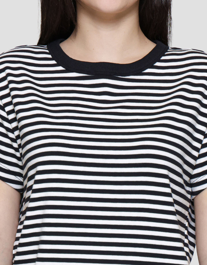 Nevada Reguler Stripe Kaos Wanita