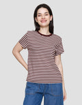 Nevada Reguler Stripe Kaos Wanita