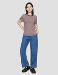Nevada Reguler Stripe Kaos Wanita