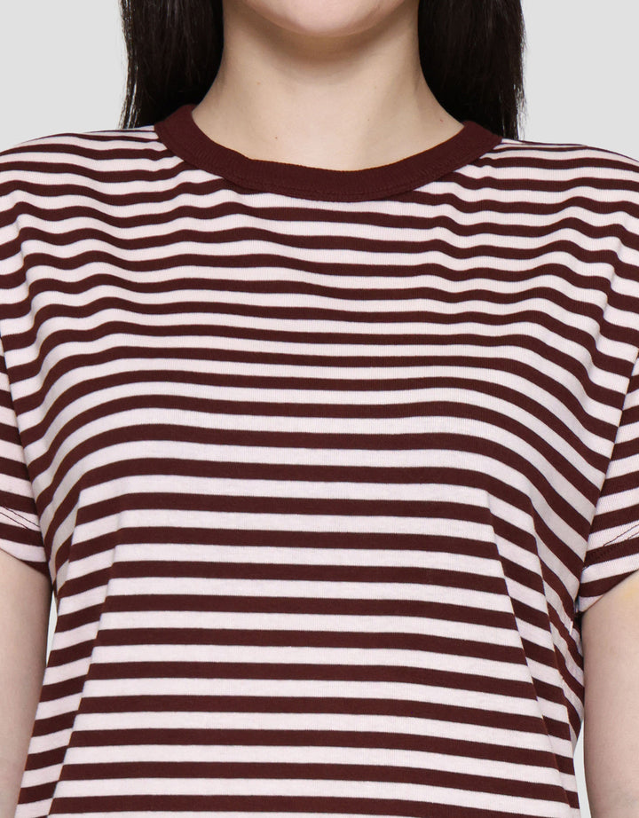 Nevada Reguler Stripe Kaos Wanita