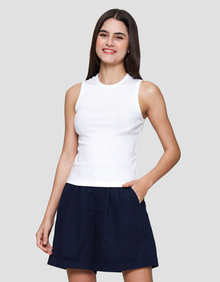 Nevada Rib Halter Neck Kaos Tanktop Wanita