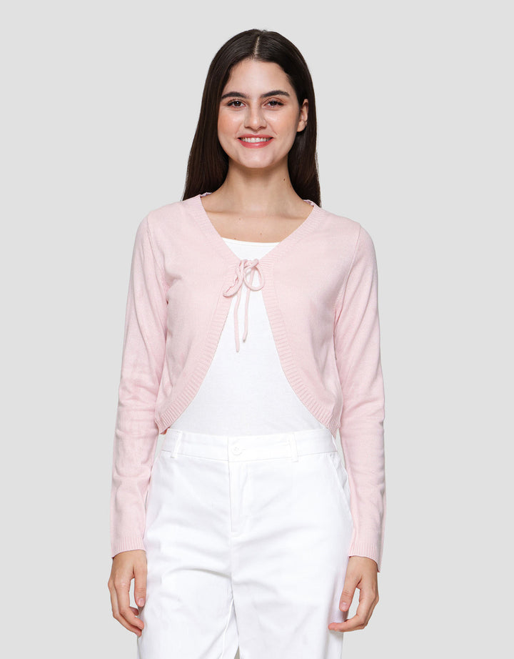 Nevada Crop Flat Knit Bolero Cardigan Wanita
