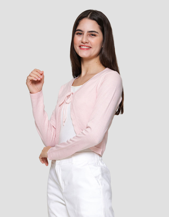 Nevada Crop Flat Knit Bolero Cardigan Wanita