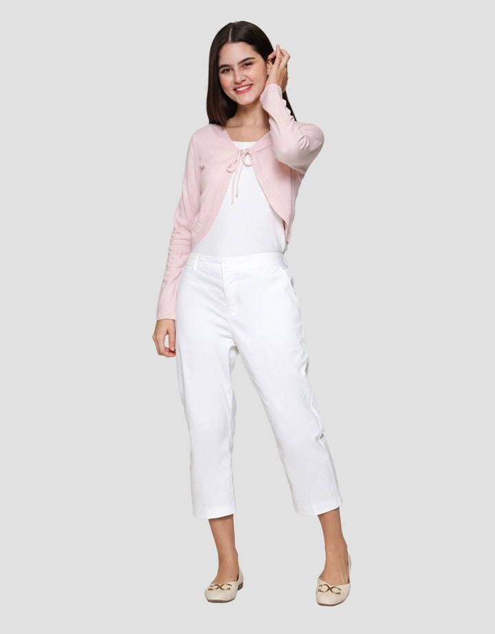 Nevada Crop Flat Knit Bolero Cardigan Wanita