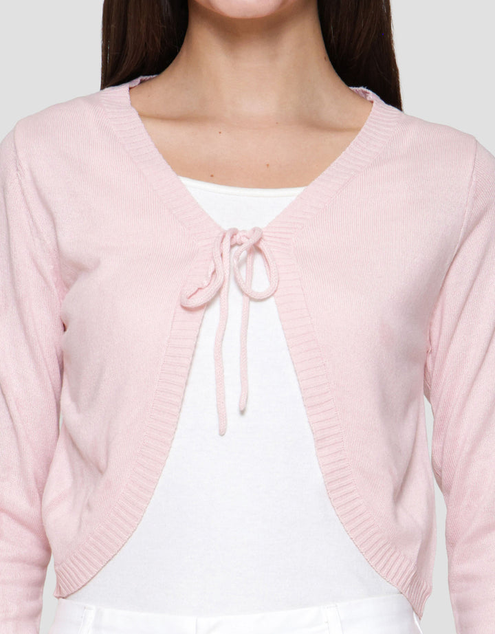 Nevada Crop Flat Knit Bolero Cardigan Wanita