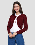 Nevada Crop Flat Knit Bolero Cardigan Wanita