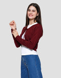 Nevada Crop Flat Knit Bolero Cardigan Wanita