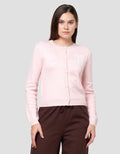 Nevada Crop Flat Knit Bow  Cardigan Wanita